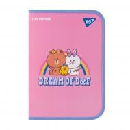 Папка на молнии Line Friends Dream с карманом A4 YES 492223