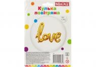 Шарик фольгированный Maxi LOVE 64x107 см золотистый 1 шт.