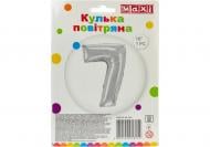 Шарик фольгированный Maxi "7" 40,64 см серебристый 1 шт.