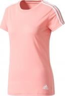 Футболка Adidas Essentials 3-Stripes Tee BR2459 р.M розовый