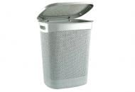 Корзина для белья Ucsan Plastik 430х340х550 мм 50 л серый