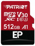 Карта памяти Patriot microSDXC 512 ГБ UHS-I Class 3 (U3)Class 10 (PEF512GEP31MCX ) EP A1 + SD-adapter