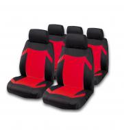 Набір чохлів Bottari на 4 сидіння з підголовниками KEEN Comfort 33003-IS чорний із червоним