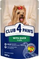 Корм влажный Club 4 Paws Консерва для щенков Сlub 4 Paws Premium миниатюрных и малых пород, утка в желе, пауч, 100 г 100 г