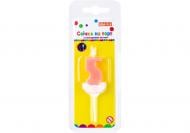 Свеча Цифра "5" с цветным огнем 20x8x40 мм Maxi