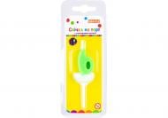 Свеча Цифра "6" с цветным огнем 20x8x40 мм Maxi