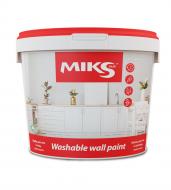 Краска акриловая водоэмульсионная MIKS Color Washable wall мат белый 1 л 1,4 кг