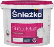 Краска латексная водоэмульсионная Sniezka Super Matt мат белый 10 л 14 кг