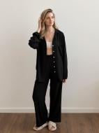 Комплект женский MISO рубашка и штаны р. S черный (14630)