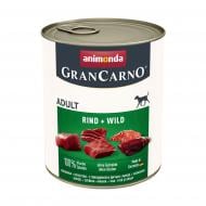 Консерва для усіх порід Animonda GranCarno Adult Beef + Game з яловичиною та дичиною 800 г