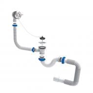 Сифон для ванны TAU прямоточный с пробкой на цепочке и гибким отводом Ø 40/50 мм (9843820)