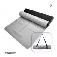 Коврик для йоги и фитнеса EasyFit Polarity stone с ремнем