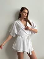 Пижама женская MISO Waffle халат и шорты р. S белый (11464)