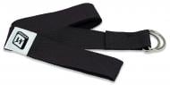 Ремень для йоги EasyFit с петлей (черный)