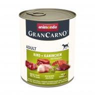 Консерва для усіх порід Animonda Gran Carno Adult з яловичиною, кроликом і травами 800 г