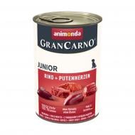 Консерва для всех пород Animonda GranCarno Junior Beef + Turkey hearts с говядиной и индейкой 400 г