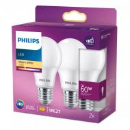 Лампа світлодіодна Philips 2 шт. 7 Вт A60 E27 220 В 929003817634
