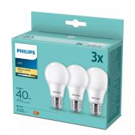 Лампа світлодіодна Philips 3 шт. 4,9 Вт A60 Е27 220 В 929003540203