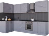Кухня Квадро (VК3) серый МДФ 1,4 мx3 м
