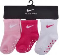 Носки Nike CORE SWOOSH GRIPPER PN0053-A72 р.3-4,5 розовый/белый 3 шт.