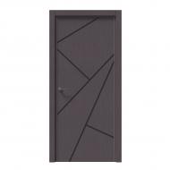 Дверное полотно IN WOOD ET-11 ПГ с молдингом и черной кромкой ПВХ 800 мм дуб шато графит