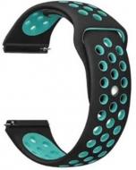 Ремешок BeCover Nike Style для Xiaomi Amazfit Bip/Bip Lite/Bip S Lite/GTR 42 мм GTS/TicWatch S2 black/blue (705701)