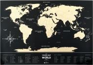 Скретч-карта Travel Map Black World 1DEA.me