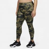Лосины Nike W NK ONE DF CAMO MR TGT DD4559-222 р.L хаки