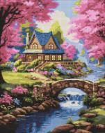 Алмазная мозаика Дом в цветах ©art_selena_ua Ideyka