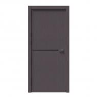 Дверне полотно IN WOOD ET-02 AL ПГ із молдингом і алюмінієвою кромкою 700 мм дуб шато графіт