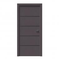 Дверное полотно IN WOOD ET-04 AL ПГ с молдингом и алюминиевой кромкой 800 мм дуб шато графит