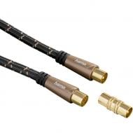 Кабель Hama коаксиальный (M/F) 120 дБ 1.5 м черный 00122425