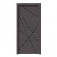 Дверное полотно IN WOOD ET-10 AL ПГ с молдингом и алюминиевой кромкой 700 мм дуб шато графит