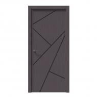 Дверное полотно IN WOOD ET-11 AL ПГ с молдингом и алюминиевой кромкой 800 мм дуб шато графит