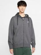 Джемпер Nike CLUB HOODIE FZ BB BV2645-071 р. XS серый Джемпер Nike CLUB HOODIE FZ BB BV2645-071 р. XS серый
