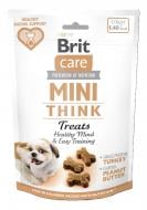 Ласощі для собак Brit Mini Treats Think для підтримки розумових здібностей з індичкою (смак арахісового масла) 50 г