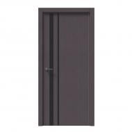 Дверное полотно IN WOOD ET-15 AL ПГ с молдингом и алюминиевой кромкой 600 мм дуб шато графит