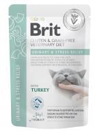 Корм влажный для котов Brit GF VD Urinary and Stress Relief с индейкой 85 г