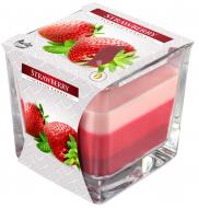 Свеча ароматическая трехслойная snk80-73 Клубника Bispol