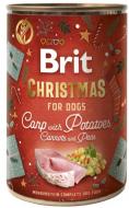 Корм вологий Brit Christmas Carp with Potatoes різдвяна вечеря з коропом і картоплею 400 г