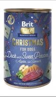 Корм влажный Brit Christmas Duck рождественский ужин утка 400 г