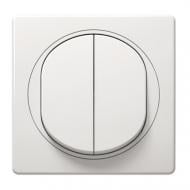 Выключатель двухклавишный двухклавишный Aling-Conel Eon без подсветки белый E606.00