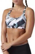 Бра Reebok WOR TRI BACK BRA CE4482LOW р.XS белыйчерный