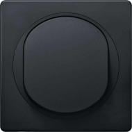 Вимикач прохідний одноклавішний Aling-Conel Eon без підсвітки чорний глянець E607.E