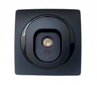 Розетка TV оконечная Aling-Conel Eon IP20 черный глянец E612I.E