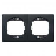 Рамка двомісна Aling-Conel Eon горизонтальна чорний глянець E6701.EE