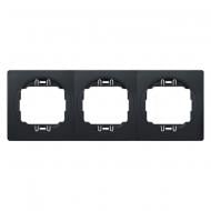 Рамка трехместная Aling-Conel Eon горизонтальная черный глянец E6703.EE