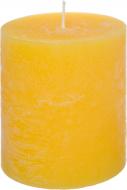 Свеча Рустик цилиндр желтый Luna
