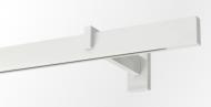 Комплект карниза Quadrum SQUARE одинарный 15/300 см белый с белыми крючками
