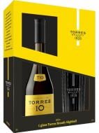 Бренди Torres Набор 10 лет Gran Reserva 0.7л + стакан в коробке